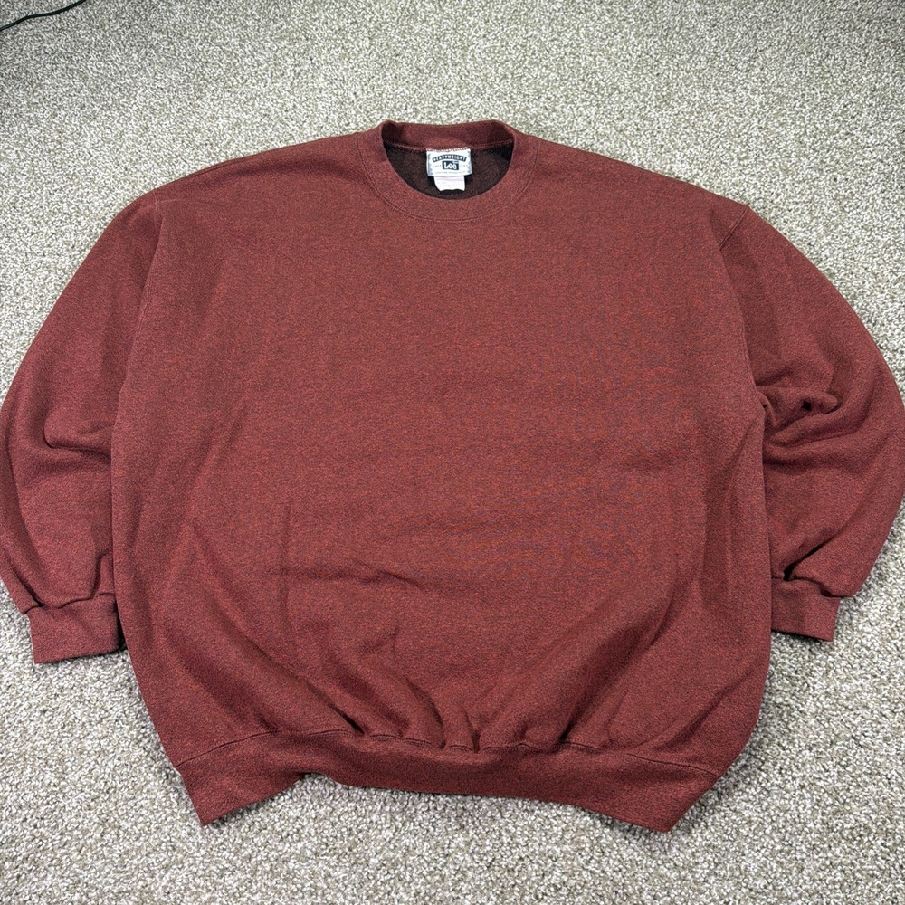 Vintage Lee Sport Heavyweight Sweatshirt 90s Size 2XL Brownish Red NWOT